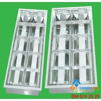 Bộ máng đèn xương cá 3 bóng-6500k-605x600x83mm