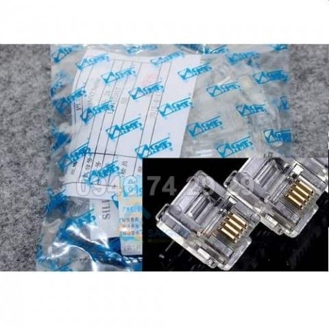 Đầu RJ45 bấm điện thoại 4C