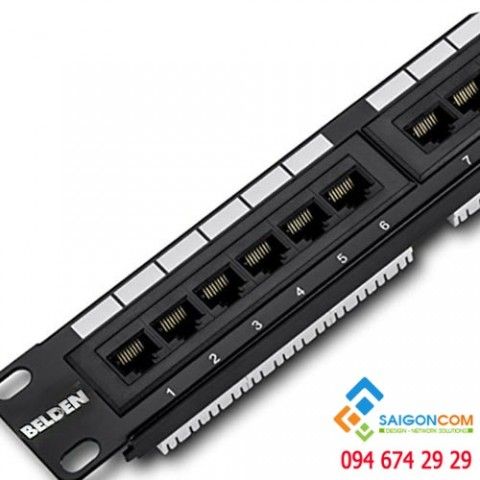 Patch Panel Cat6 UTP BELDEN dạng mô đun, 24 cổng màu đen