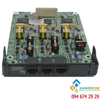 Card mở rộng 06 trung kế thường có hỗ trợ hiển thị số gọi đến dành cho tổng đài Panasonic KX-NS300