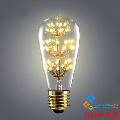 Đèn led edison led hoa chai