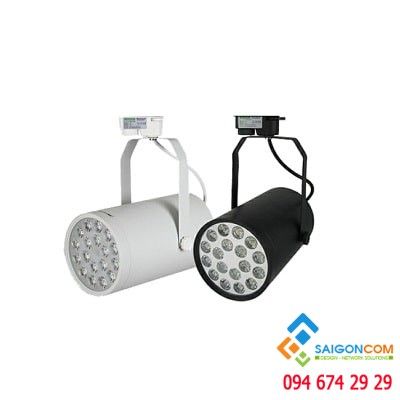 Đèn led track light 1 bóng 3W, vỏ Trăng/ đen, anh sáng Trắng/ vàng