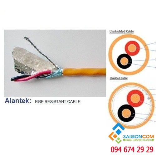 Cáp điều khiển Alantek 1-Pair 18AWG LSZH chống cháy cuộn 500m