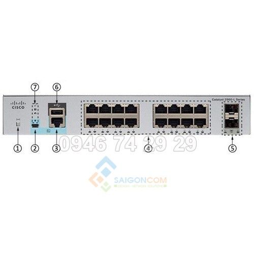 Switch cisco Catalyst 2960L 16 port GigE, 2 x 1G SFP, LAN Lite