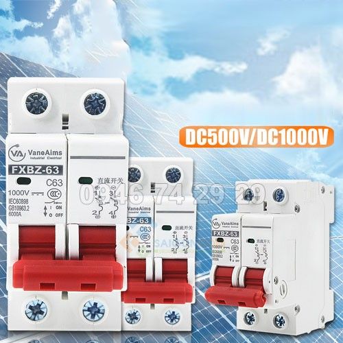 Bộ ngắt mạch MCB DC 2P 500V 20A cho năng lượng mặt trời