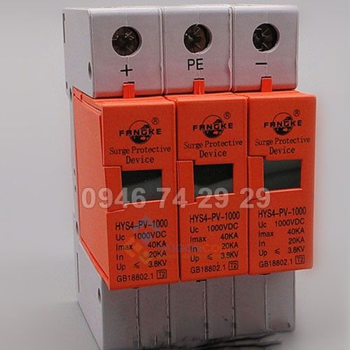 Thiết bị chống sét dòng DC 3P FRANGKE HYS4-PV-1000VDC Imax 40KA