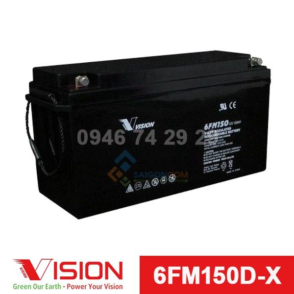 Ắc quy VISION 6FM150D-X (12V-150Ah)