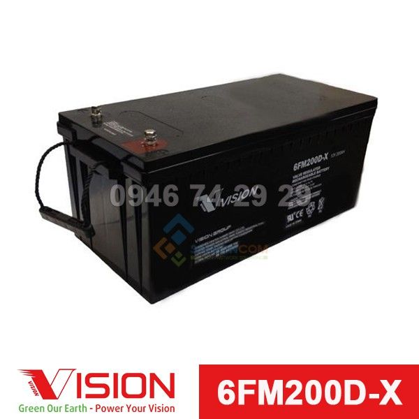 Ắc quy VISION 6FM200D-X (12V-200Ah)