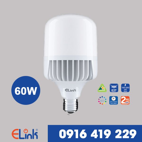 Bóng Đèn LED trụ thân nhôm đúc ELINK 60W | EBB-C-60T