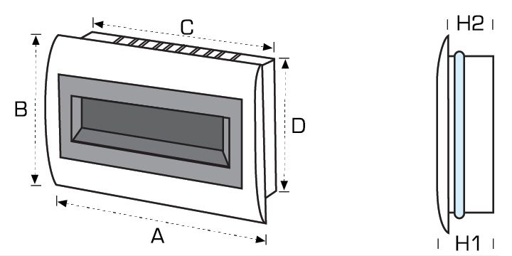 Bảng vẽ kĩ thuật tủ điện âm tường MPE T